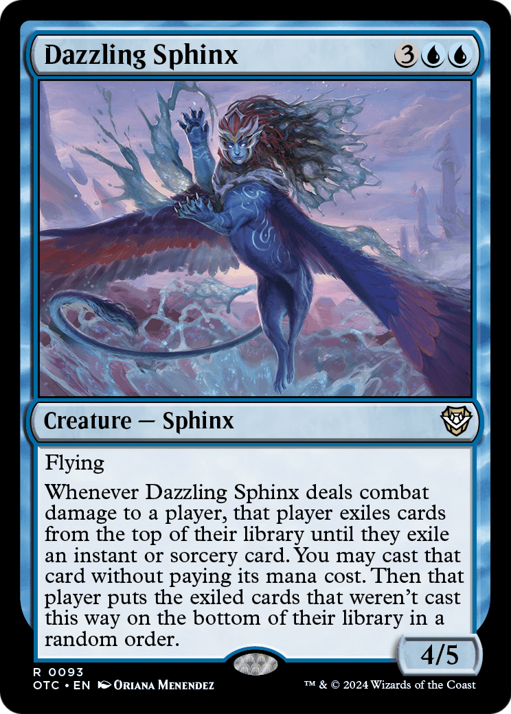 Dazzling Sphinx (OTC-093) [Outlaws of Thunder Junction Commander]