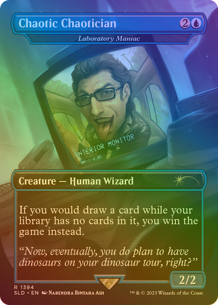 Chaotic Chaotician - Laboratory Maniac (Rainbow Foil) (SLD-1394) (Borderless) [Secret Lair Drop] Foil