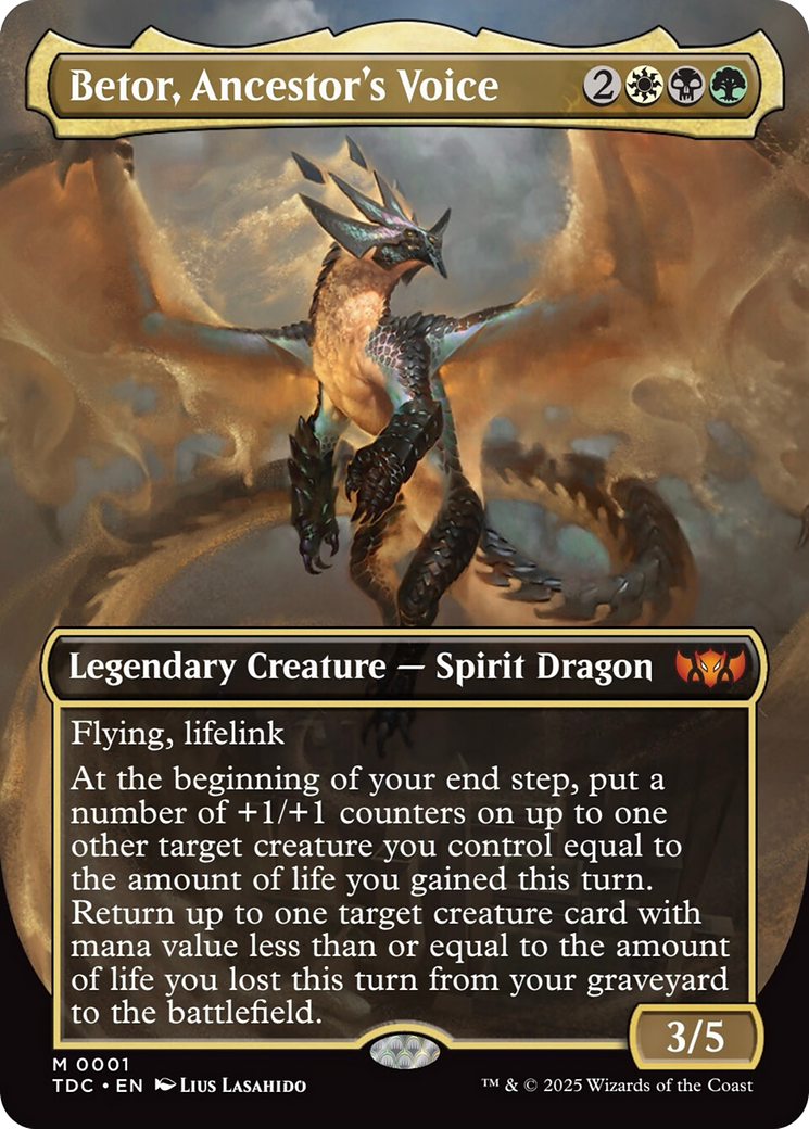 Betor, Ancestor's Voice (Borderless) (TDC-001) [Commander: Tarkir: Dragonstorm]