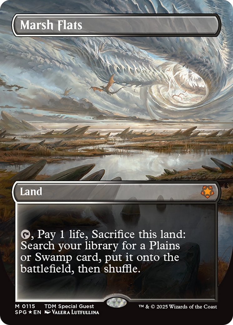 Marsh Flats (Borderless) (Dragonscale Foil) (SPG-115) [Special Guests] Foil
