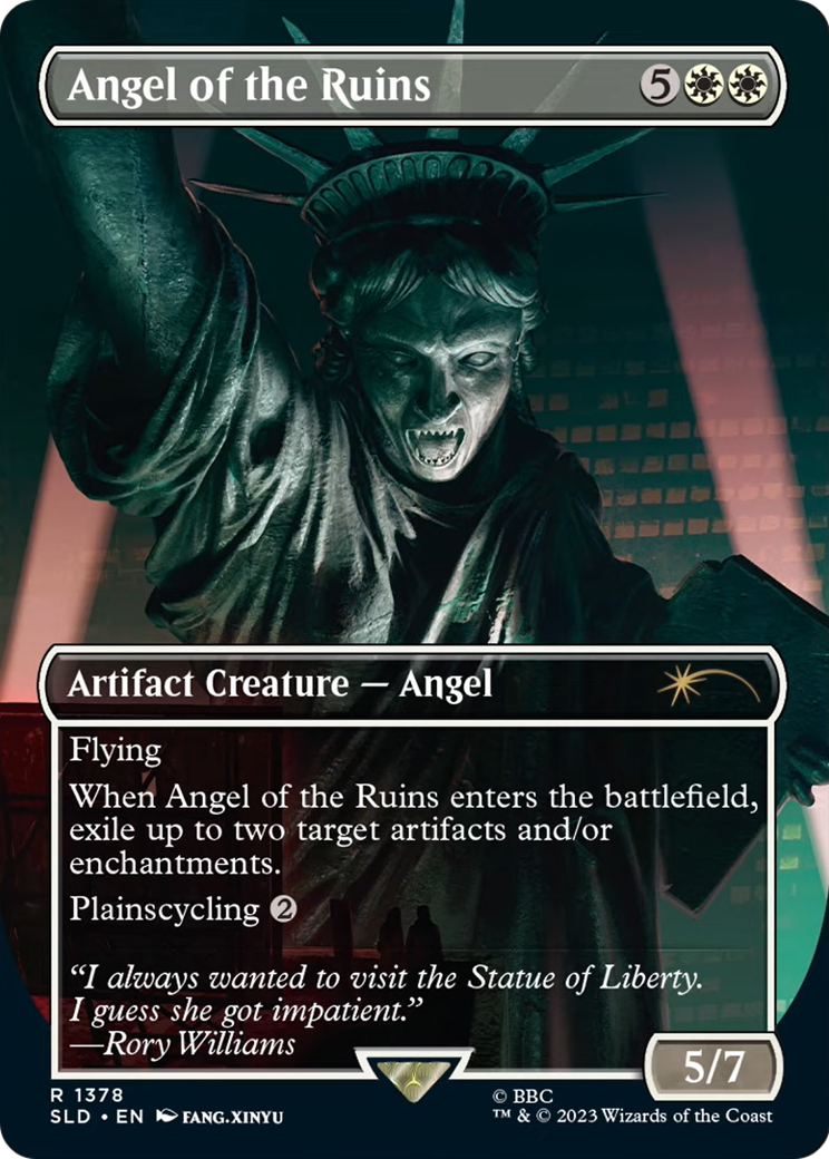 Angel of the Ruins (SLD-1378) (Borderless) [Secret Lair Drop] Foil