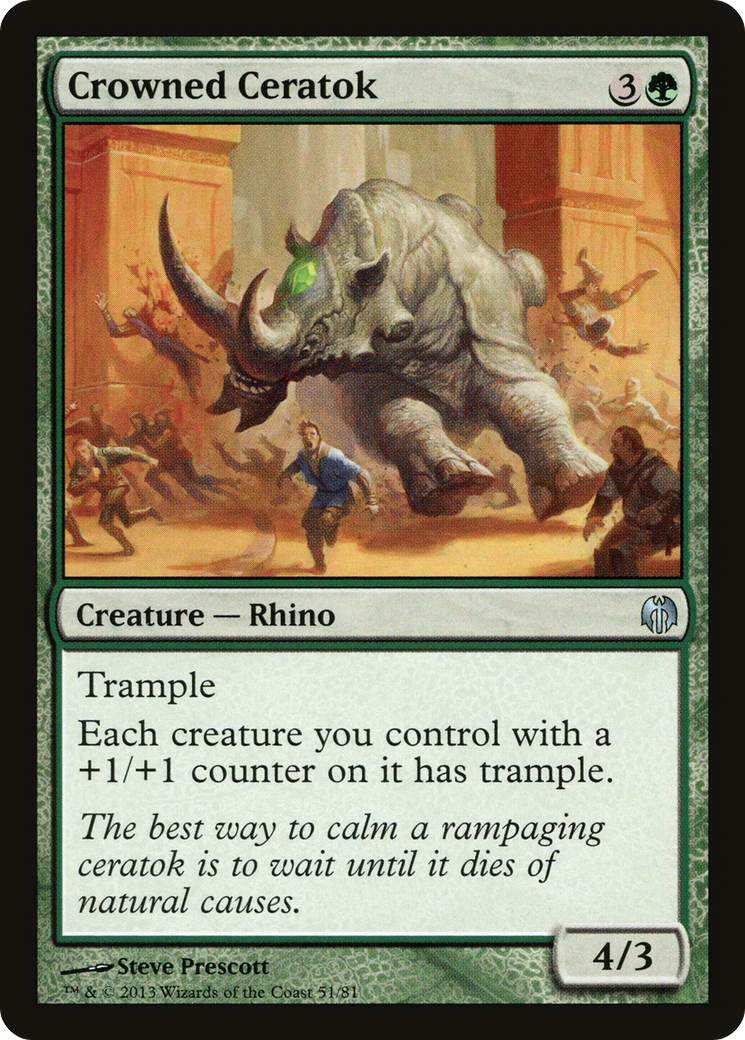 Crowned Ceratok (DDL-051) [Duel Decks: Heroes vs. Monsters]
