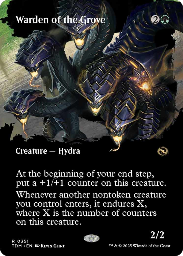 Warden of the Grove (Borderless) (TDM-351) (Showcase) [Tarkir: Dragonstorm] Foil