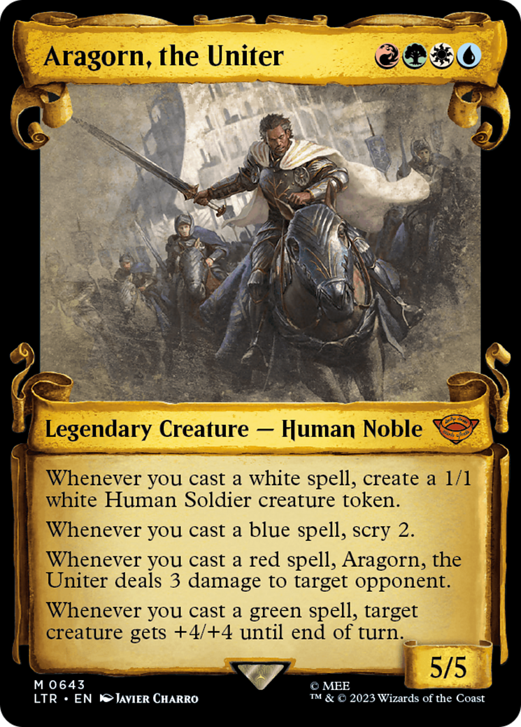 Aragorn, the Uniter (Showcase Scrolls) (LTR-643) [The Lord of the Rings: Tales of Middle-earth] Foil