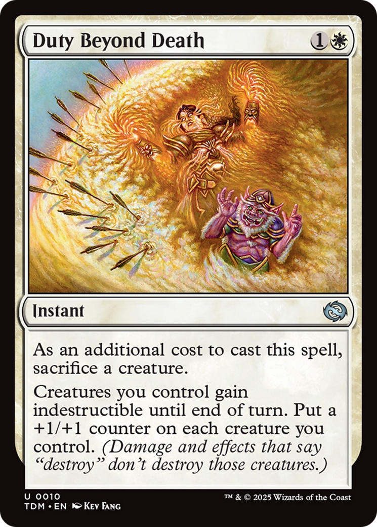 Duty Beyond Death (TDM-010) [Tarkir: Dragonstorm] Foil