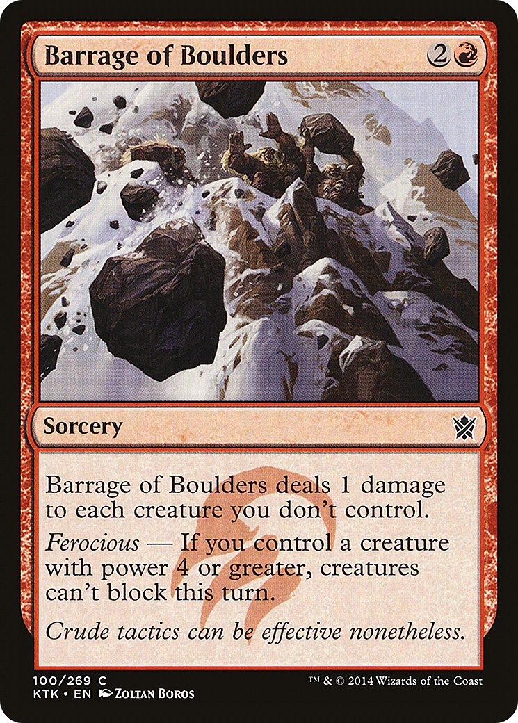 Barrage of Boulders (KTK-100) [Khans of Tarkir] Foil