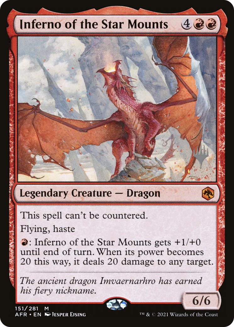 Inferno of the Star Mounts (PPAFR-151) [Promo Pack: Adventures in the Forgotten Realms Promos] Foil