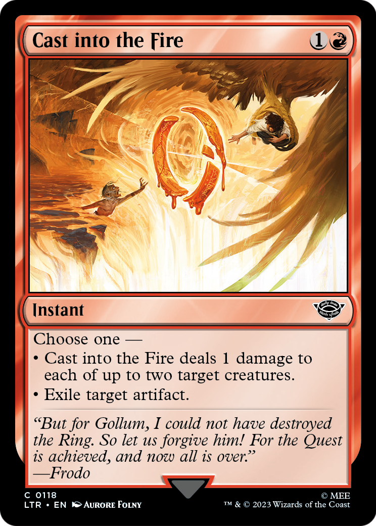 Cast into the Fire (LTR-118) [The Lord of the Rings: Tales of Middle-earth] Foil