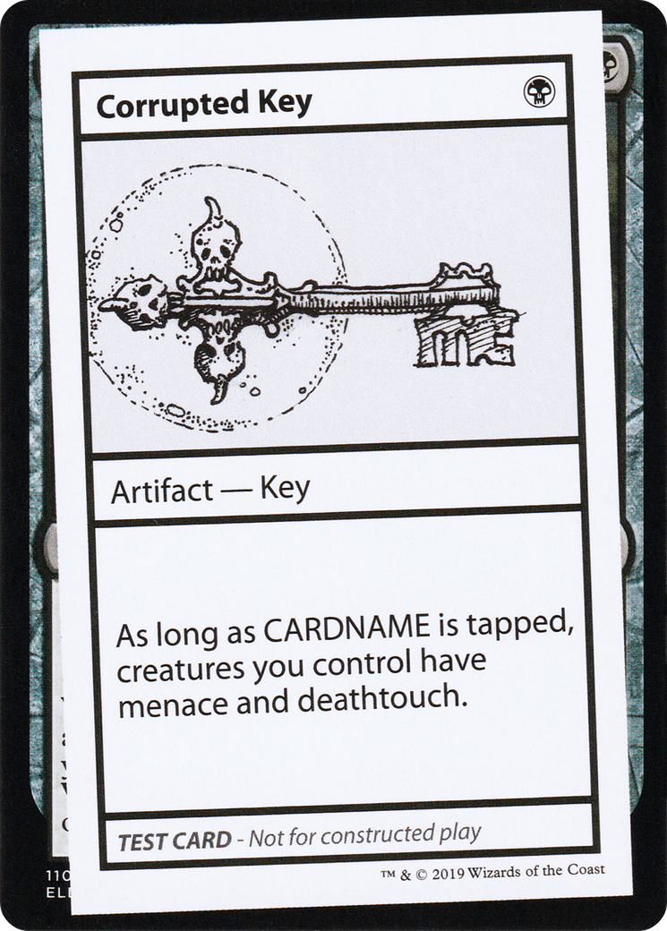 Corrupted Key (No PW Symbol) [Mystery Booster Playtest Cards 2021]