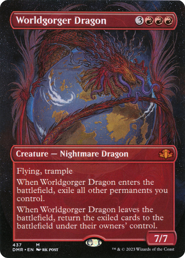 Worldgorger Dragon (Borderless) (DMR-437) [Dominaria Remastered] Foil