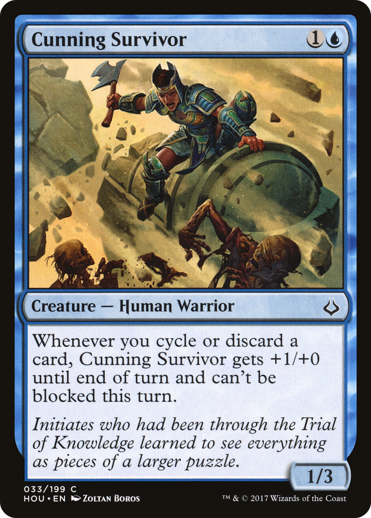 Cunning Survivor (HOU-033) [Hour of Devastation] Foil