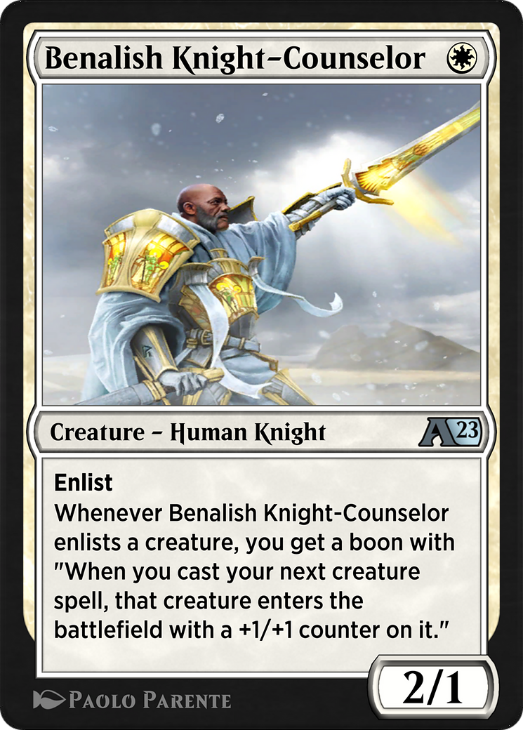 Benalish Knight-Counselor (YDMU-001) [Alchemy: Dominaria]