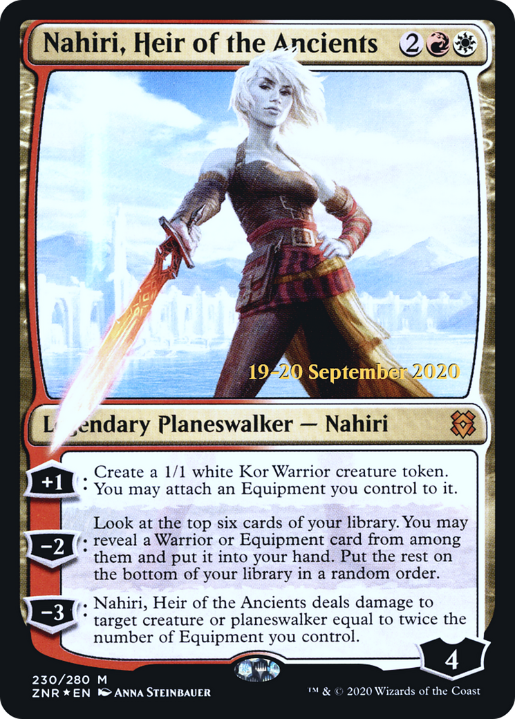 Nahiri, Heir of the Ancients (PRE-230S) [Zendikar Rising Promos] Foil