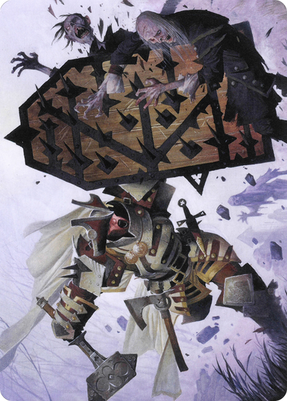 Estwald Shieldbasher // Estwald Shieldbasher (AVOW-009) (Borderless) [Crimson Vow Art Series] Foil