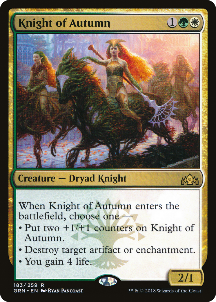 Knight of Autumn (GRN-183) [Guilds of Ravnica] Foil