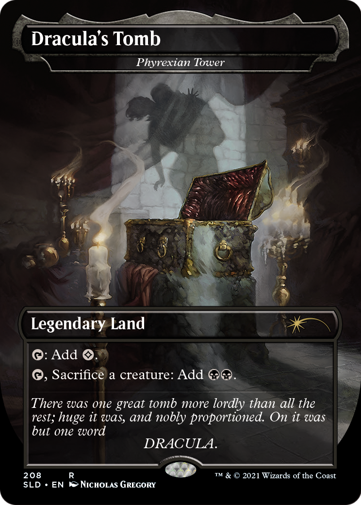 Dracula's Tomb - Phyrexian Tower (SLD-208) (Borderless) [Secret Lair Drop] Foil