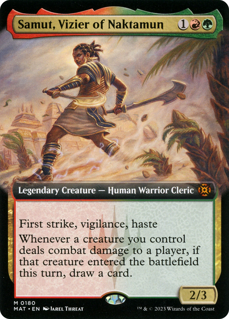 Samut, Vizier of Naktamun (Extended Art) (MAT-180) [March of the Machine: The Aftermath] Foil