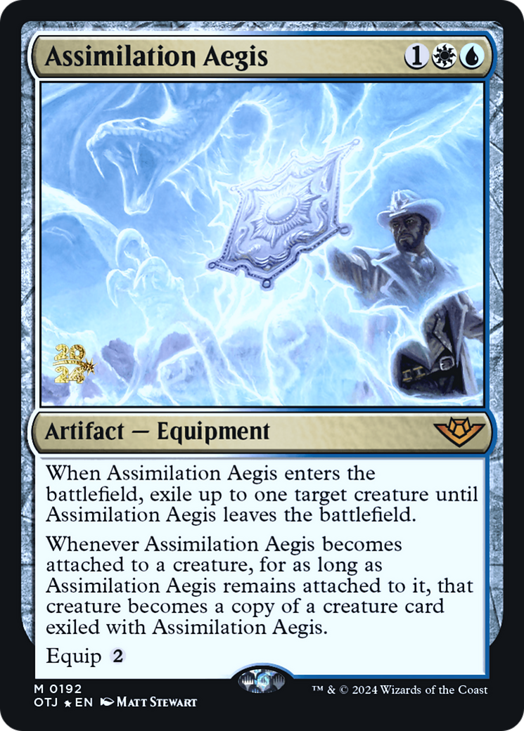Assimilation Aegis (PRE-192) [Outlaws of Thunder Junction Promos] Foil