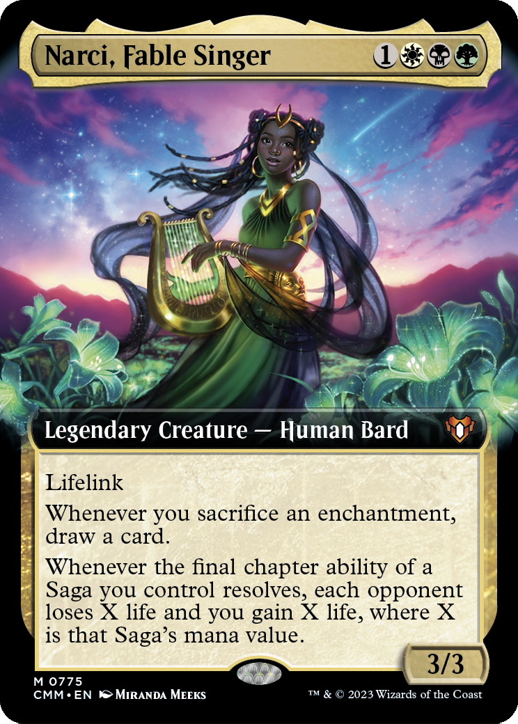 Narci, Fable Singer (Extended Art) (CMM-775) [Commander Masters] Foil