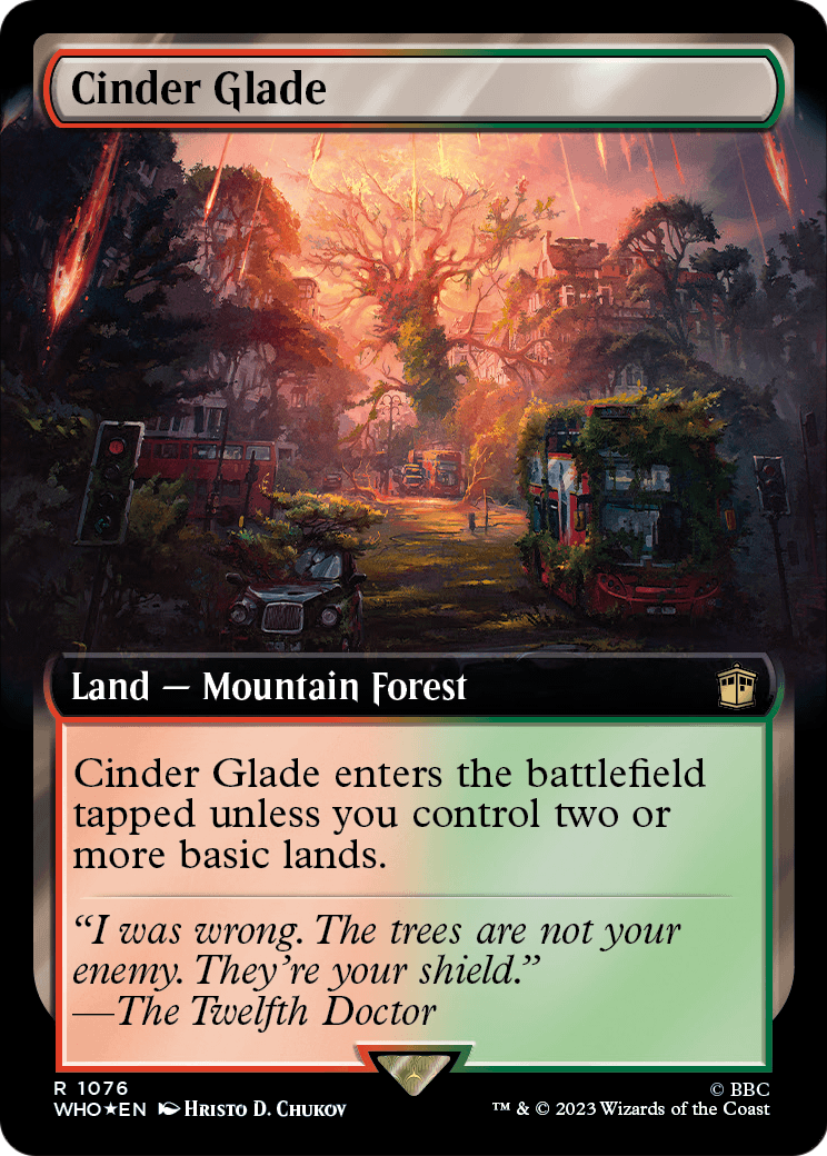 Cinder Glade (Extended Art) (Surge Foil) (WHO-1076) [Doctor Who] Foil