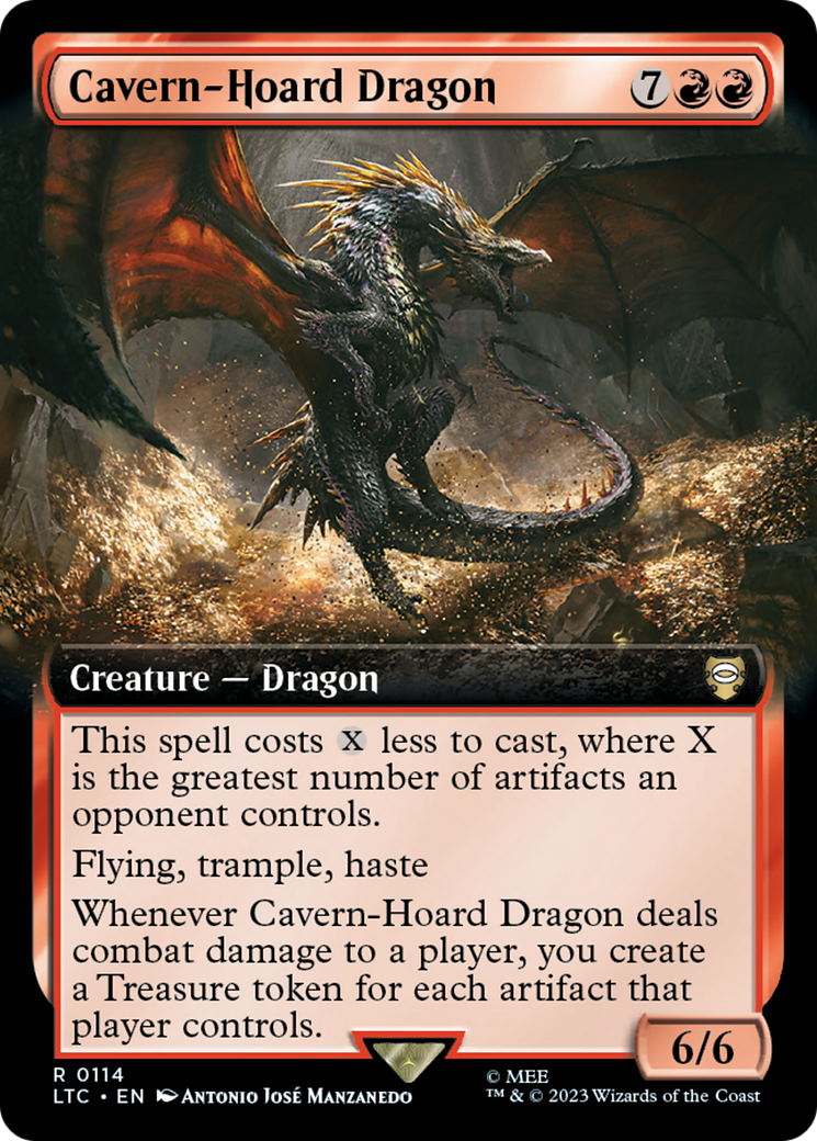 Cavern-Hoard Dragon (Extended Art) (LTC-114) [Tales of Middle-earth Commander] Foil
