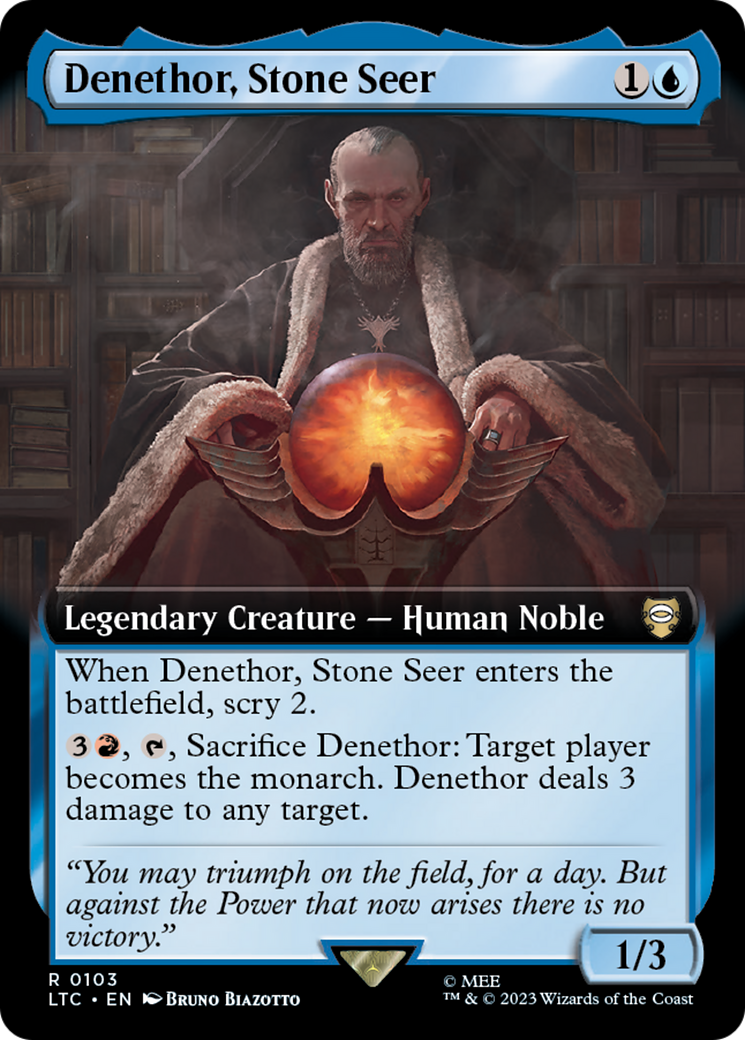 Denethor, Stone Seer (Extended Art) (LTC-103) [Tales of Middle-earth Commander] Foil