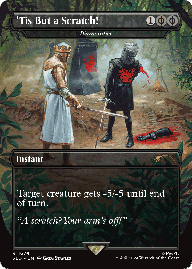 'Tis But a Scratch! - Dismember (SLD-1674) (Borderless) [Secret Lair Drop] Foil