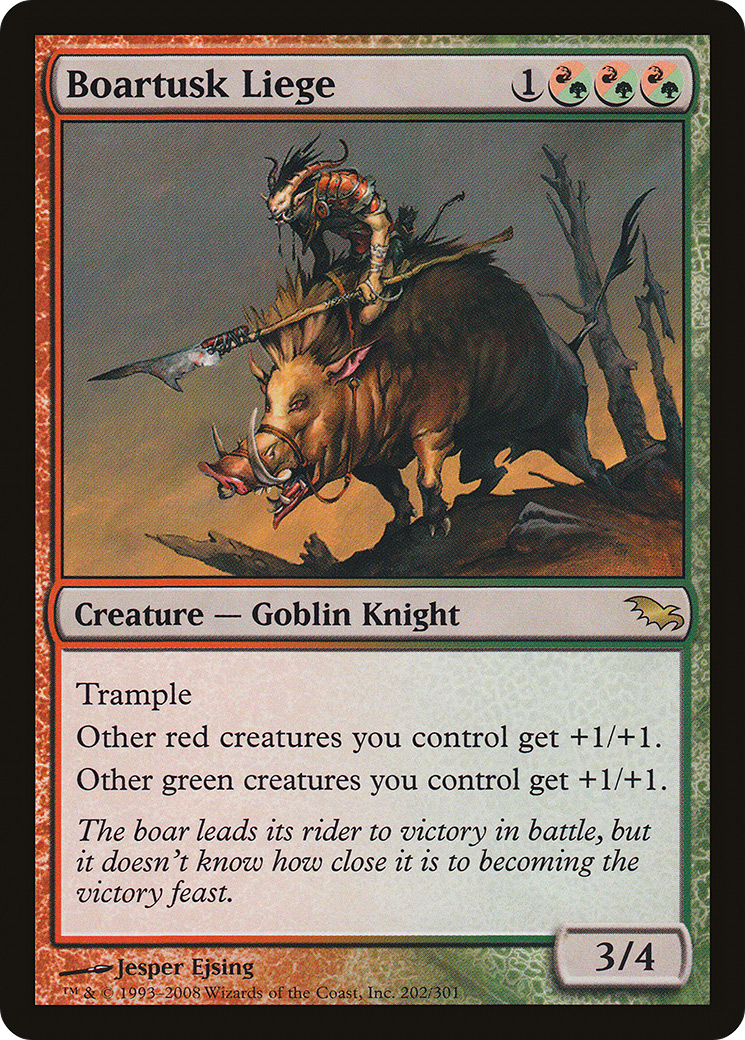 Boartusk Liege (SHM-202) [Shadowmoor] Foil