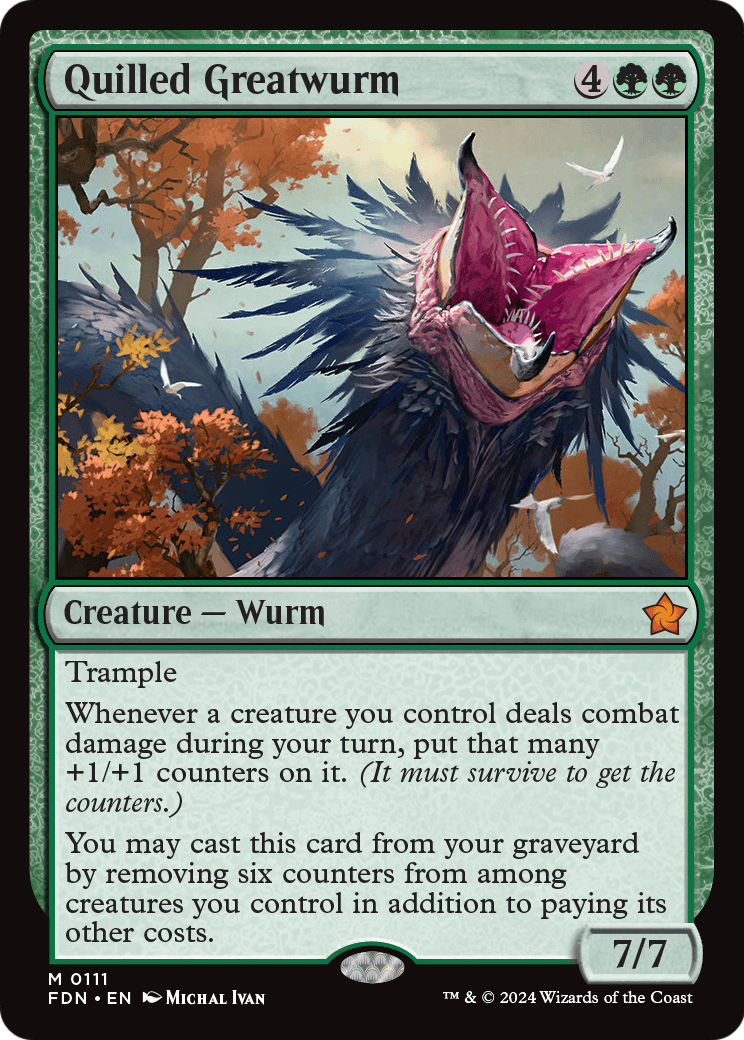 Quilled Greatwurm (FDN-111) [Foundations]