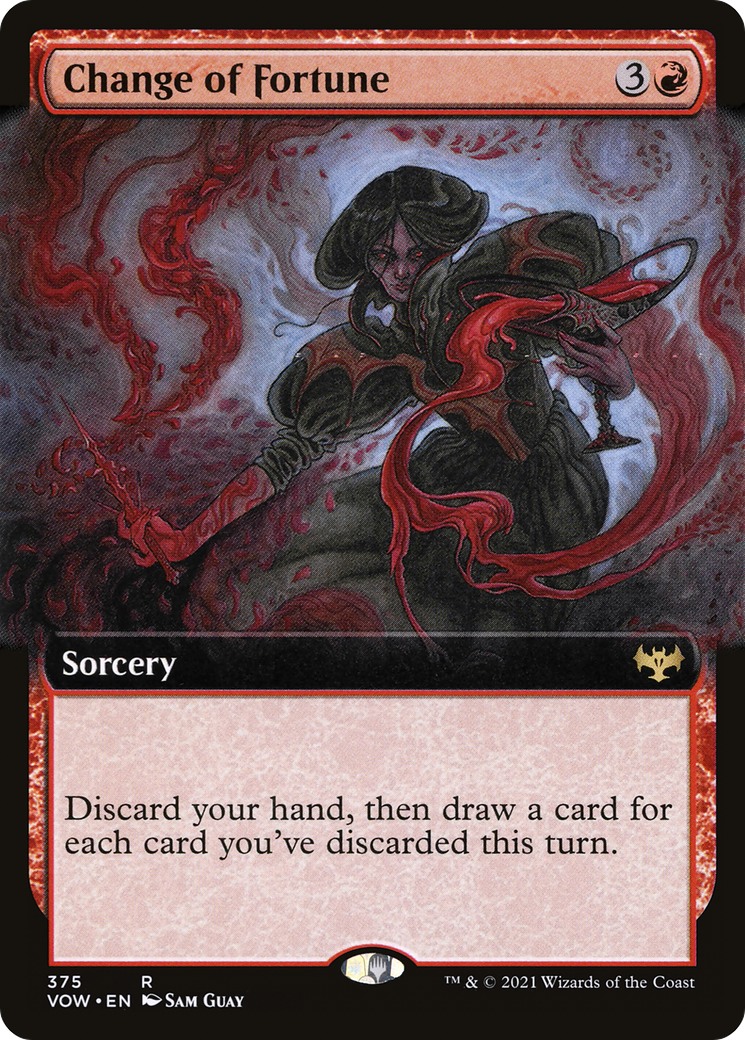 Change of Fortune (Extended Art) (VOW-375) [Innistrad: Crimson Vow] Foil