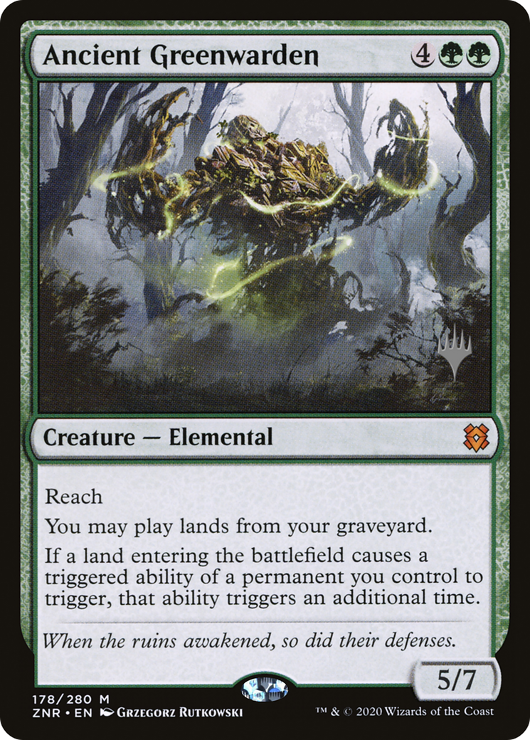 Ancient Greenwarden (PPZNR-178) [Promo Pack: Zendikar Rising Promos]