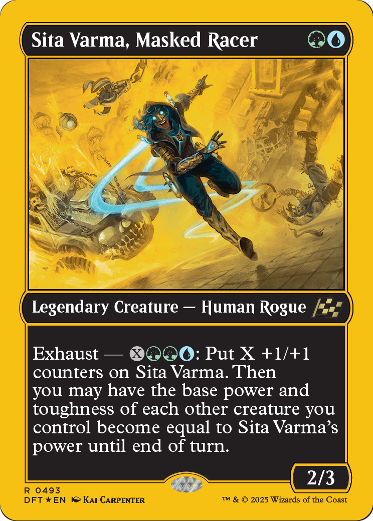 Sita Varma, Masked Racer (First-Place Foil) (DFT-493) [Aetherdrift] Foil