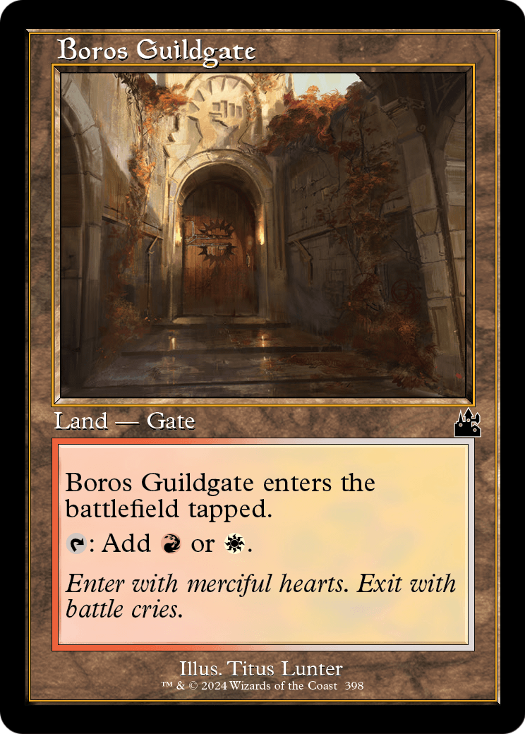 Boros Guildgate (Retro Frame) (RVR-398) [Ravnica Remastered] Foil
