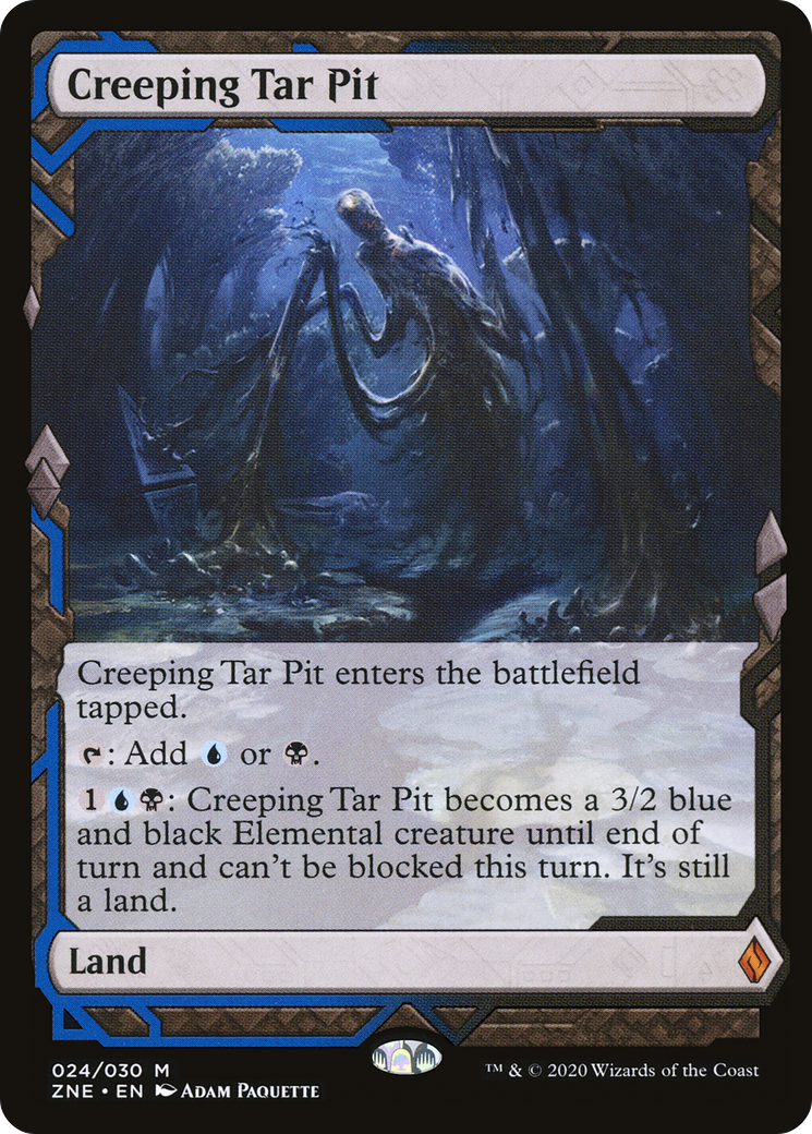Creeping Tar Pit (ZNE-024) [Zendikar Rising Expeditions]