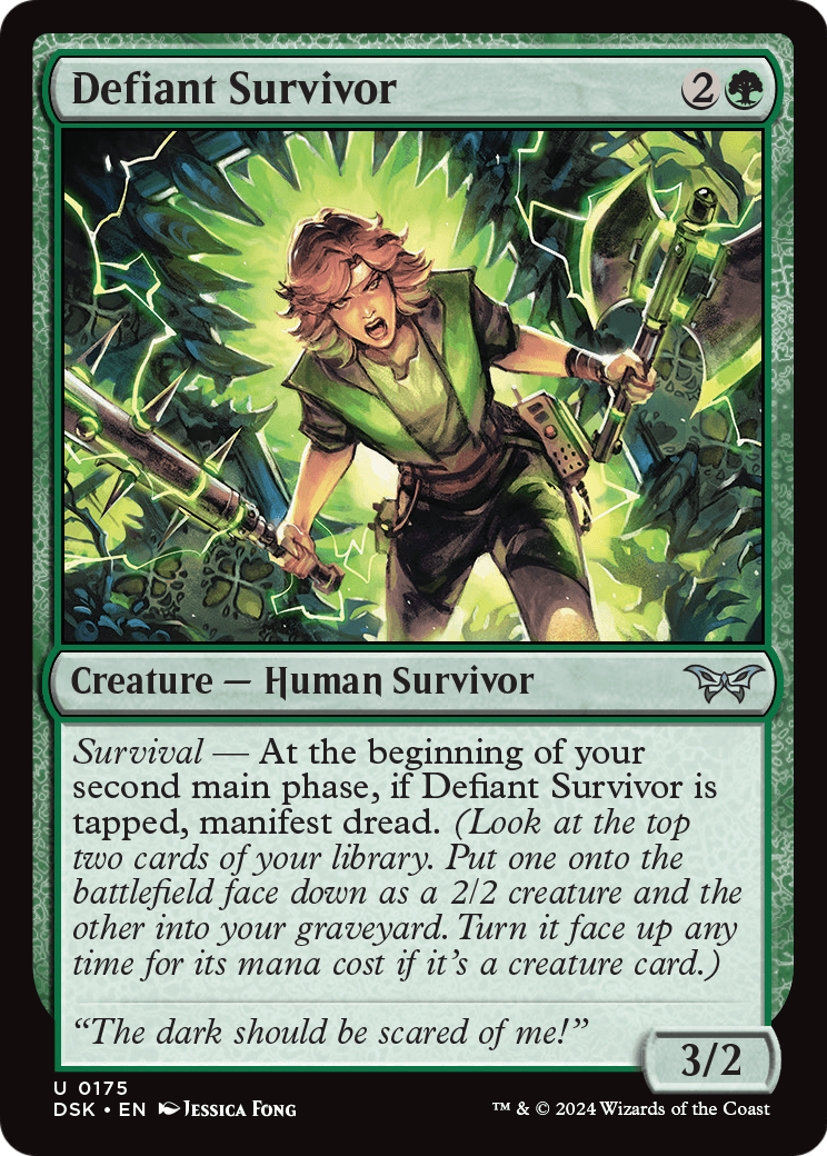 Defiant Survivor (DSK-175) [Duskmourn: House of Horror] Foil