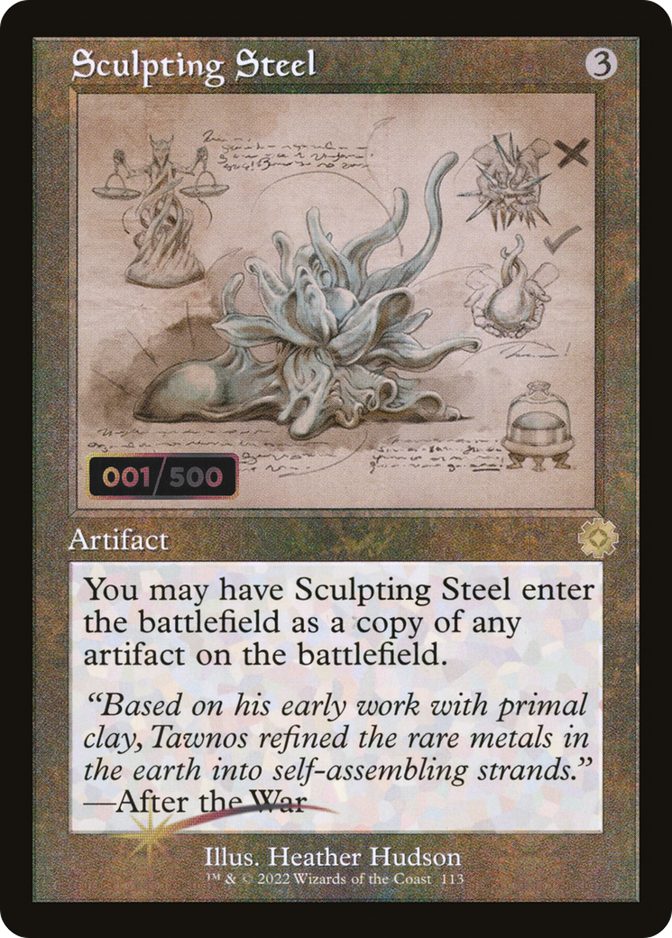 Sculpting Steel (Schematic) (Serial Numbered) (BRR-113) [The Brothers' War Retro Artifacts] Foil