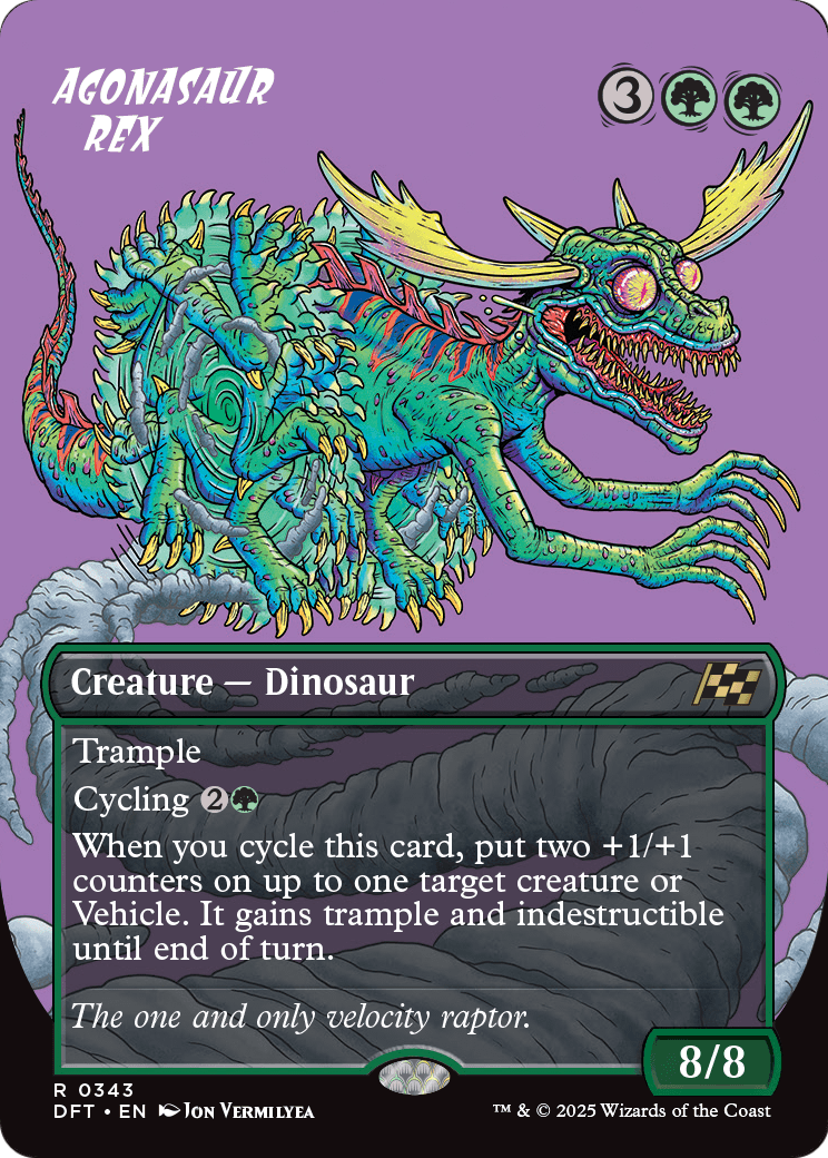 Agonasaur Rex (Borderless) (DFT-343) [Aetherdrift] Foil