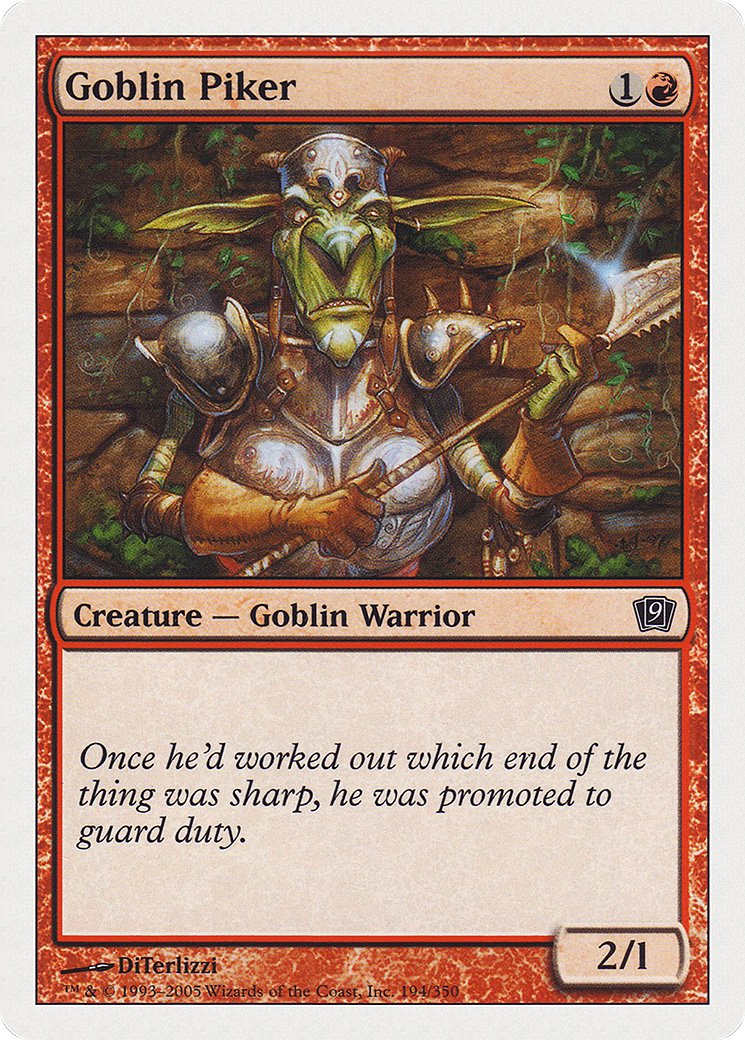 Goblin Piker (9ED-194) [9th Edition] Foil