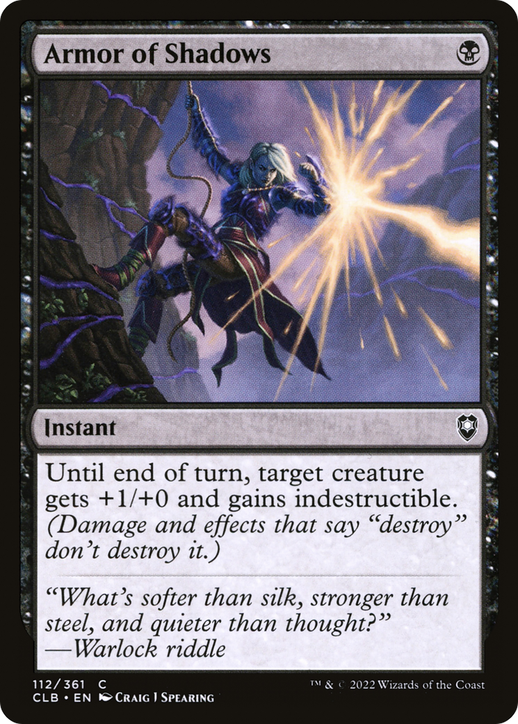 Armor of Shadows (CLB-112) [Commander Legends: Battle for Baldur's Gate] Foil
