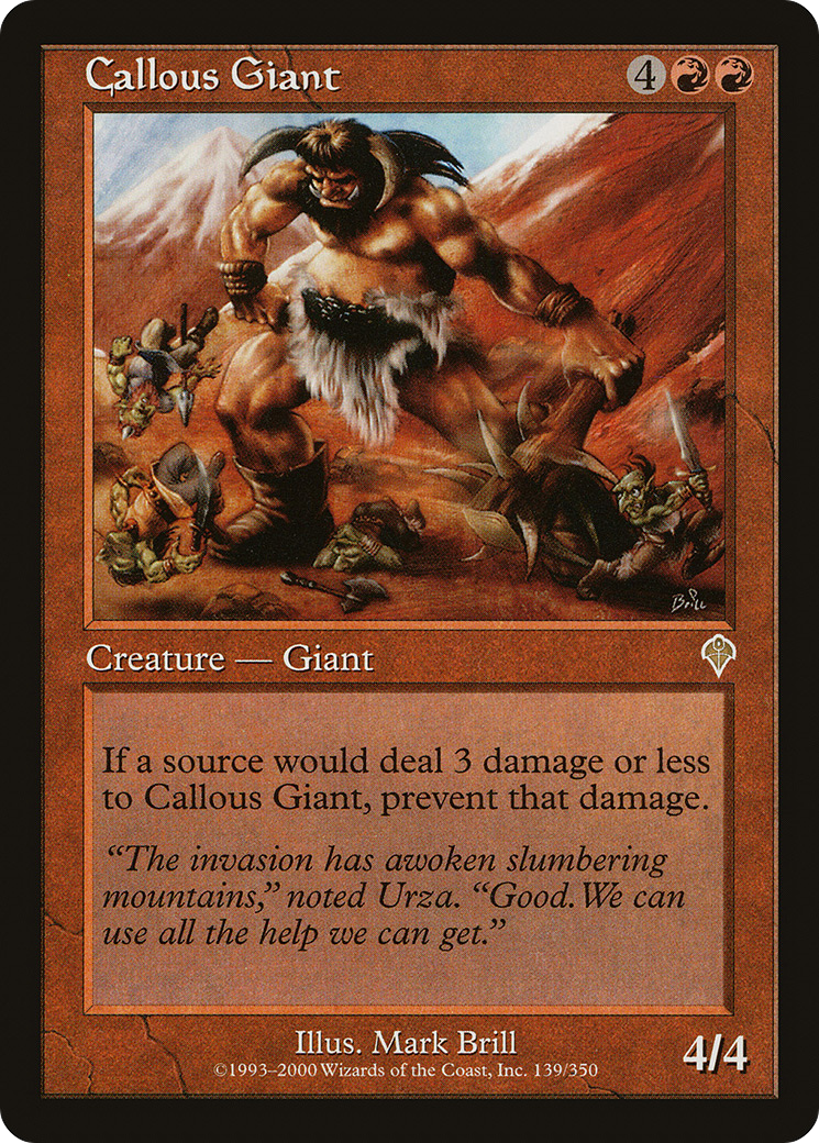 Callous Giant (INV-139) [Invasion] Foil