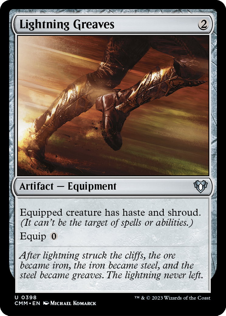 Lightning Greaves (CMM-398) [Commander Masters] Foil