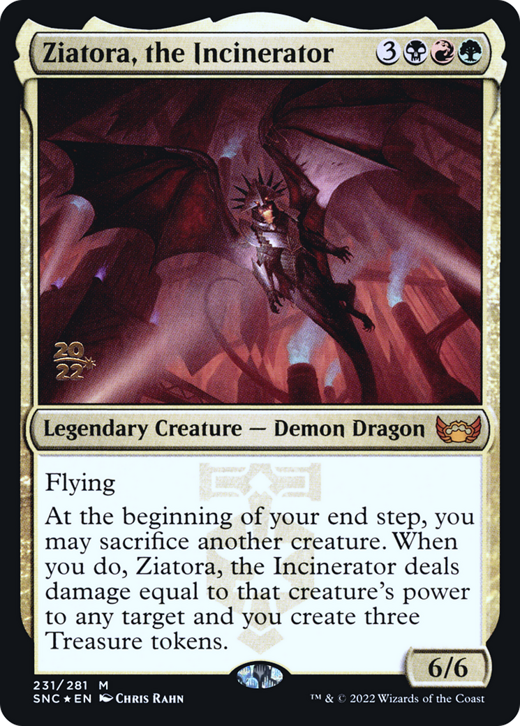 Ziatora, the Incinerator (PRE-231) [Streets of New Capenna Promos] Foil