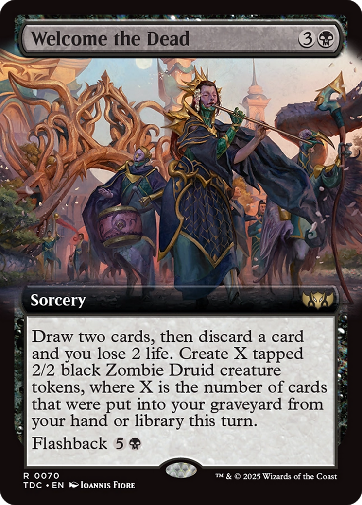 Welcome the Dead (Extended Art) (TDC-070) [Commander: Tarkir: Dragonstorm]