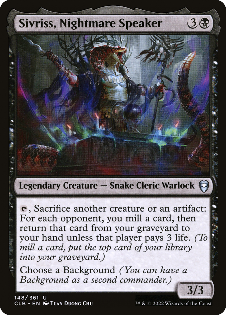 Sivriss, Nightmare Speaker (CLB-148) [Commander Legends: Battle for Baldur's Gate]