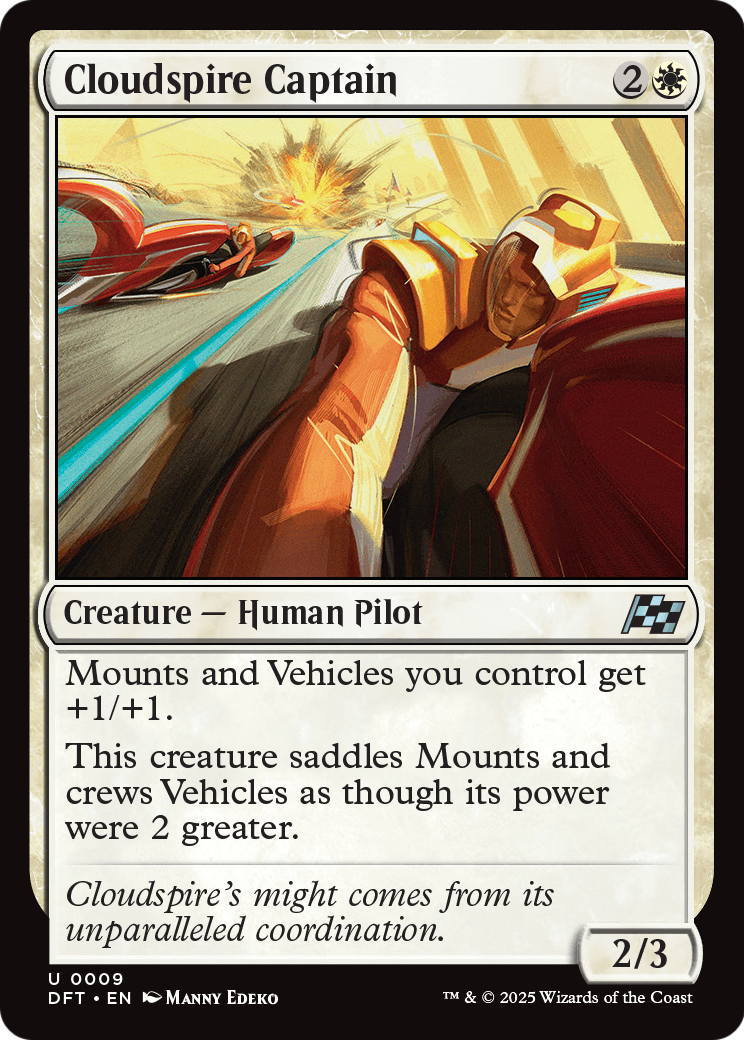 Cloudspire Captain (DFT-009) [Aetherdrift] Foil