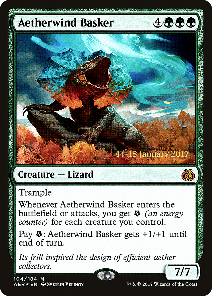 Aetherwind Basker (PRE-104S) [Aether Revolt Promos] Foil