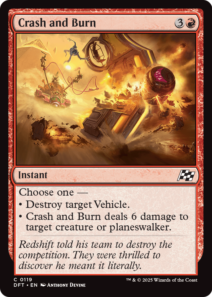 Crash and Burn (DFT-119) [Aetherdrift] Foil