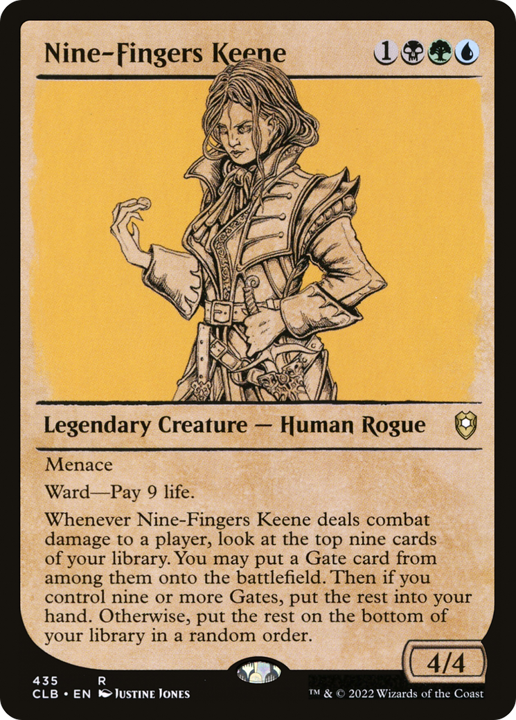 Nine-Fingers Keene (Showcase) (CLB-435) [Commander Legends: Battle for Baldur's Gate] Foil