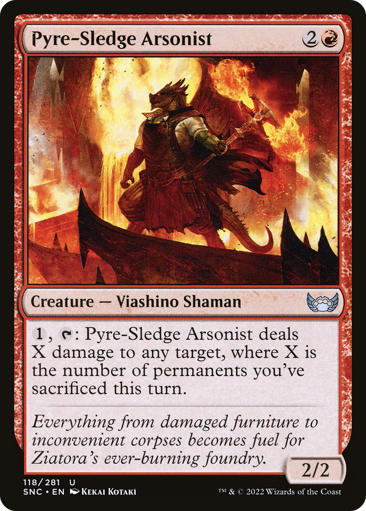 Pyre-Sledge Arsonist (SNC-118) [Streets of New Capenna] Foil