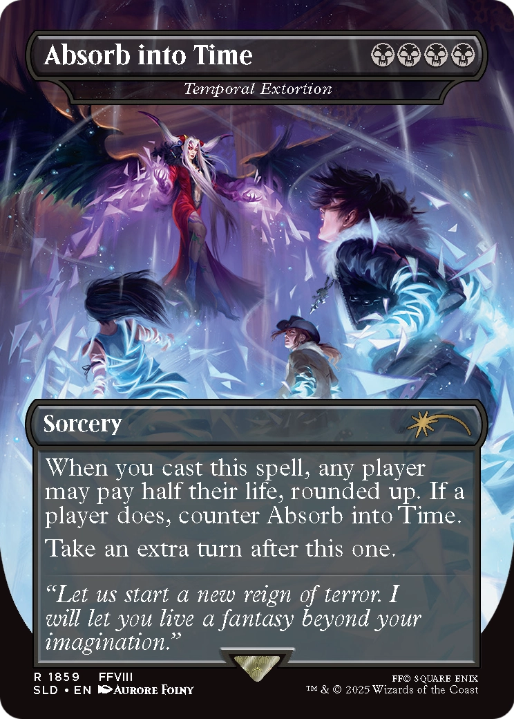Temporal Extortion (SLD-1859) (Borderless) [Secret Lair Drop]